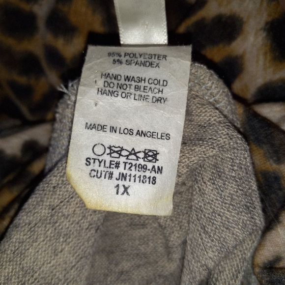 Now N Forever Plus Size Leopard Print Blouse/Sweater - Picture 7 of 7